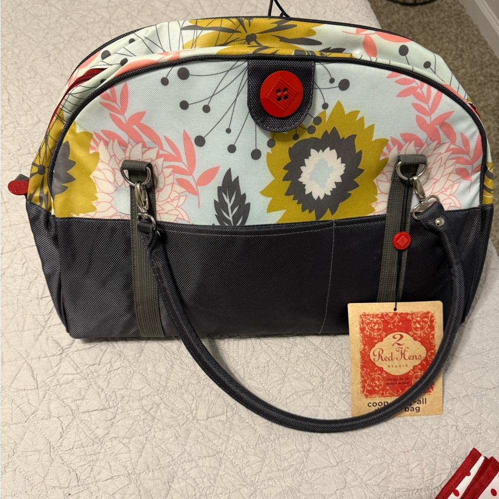 2 Red Hens coop carry all diaper bag